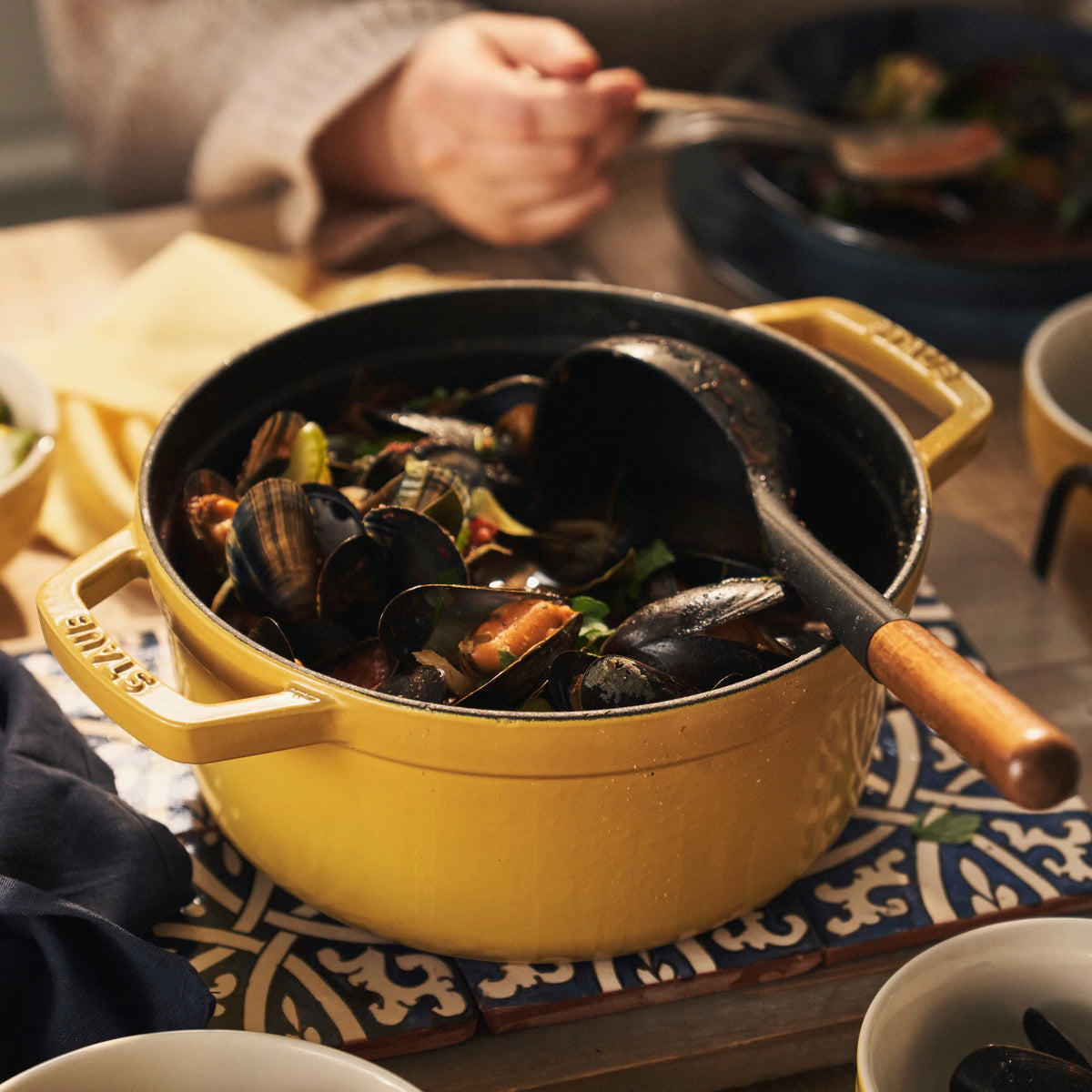 Staub Cast Iron 7-qt Round Cocotte - Grenadine