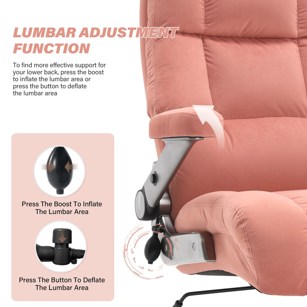 Big and Tall 700lbs Office Chair, Ultra-Soft Fabric Executive Desk Chair, Ergonomic Computer Chair with 3D Flip Up Arms, Adjustable Lumbar Support, Heavy Duty Metal Base and Quiet Rubber Wheel, Black