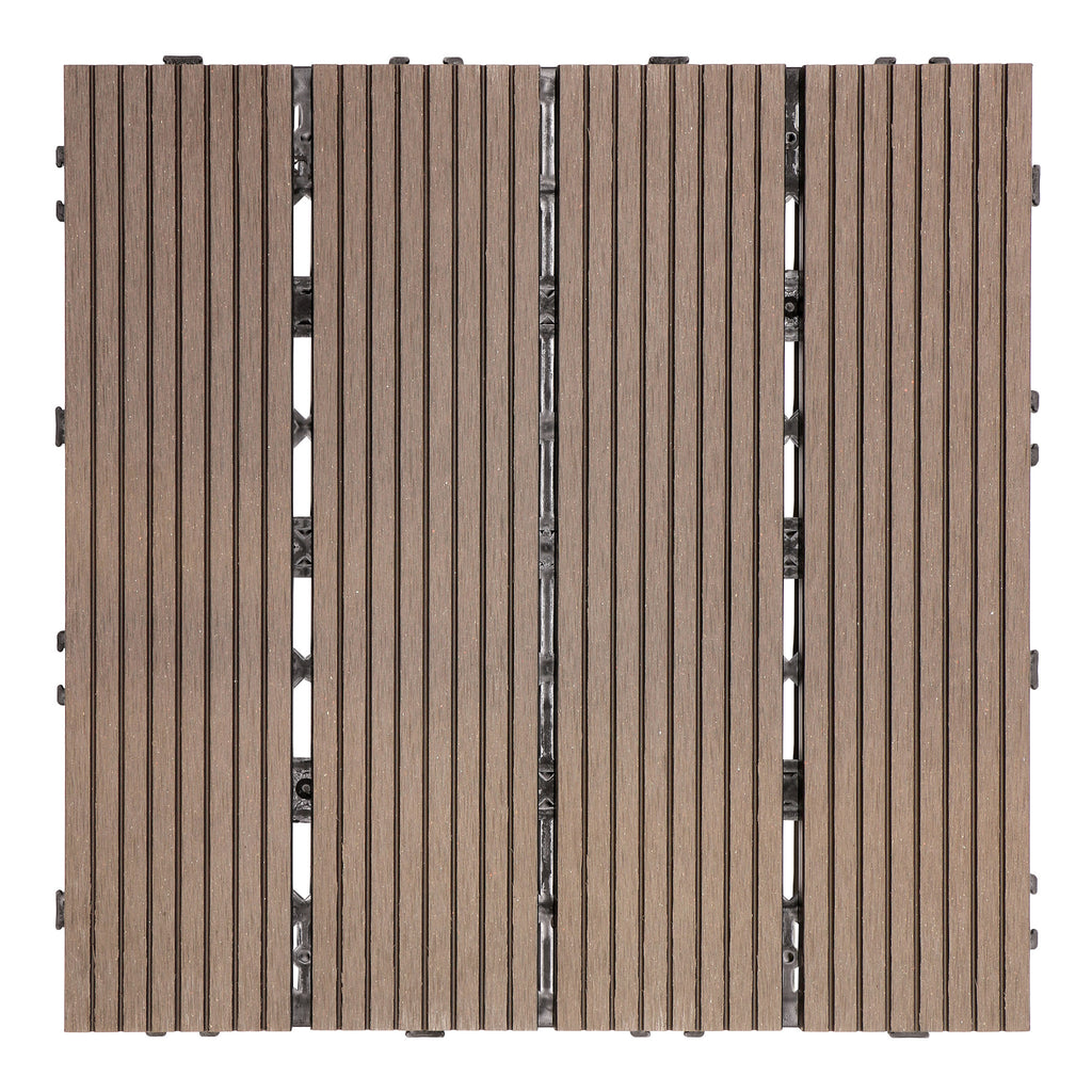 Golden Select WPC 12' x 12” Deck Tiles, 24 Tiles