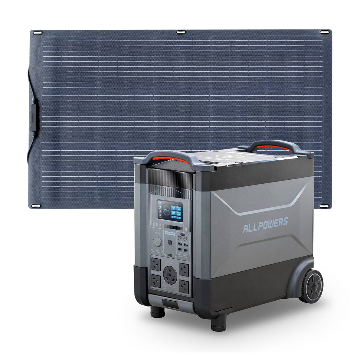 ALLPOWERS R4000 Portable Solar Generator Kit, 100W Monocrystalline Flexible Solar Panel with 3600 Watt 3600Wh LiFePO4 Portable Power Station, for Camping, Home Backup, RV,  [Shipping Separately]