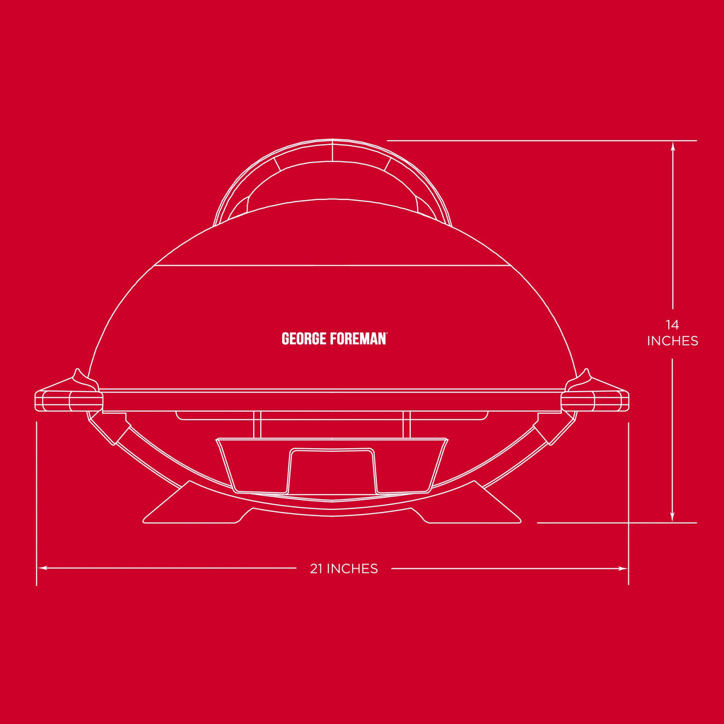Foreman 15 Serving Nonstick Indoor/Outdoor Electric Grill in Gun Metal
