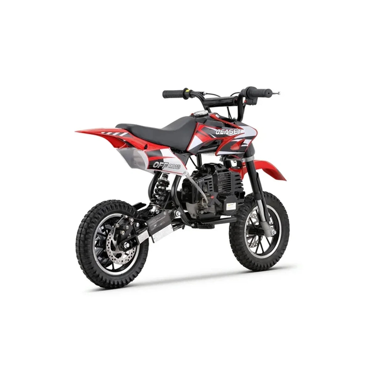 QEASET 49CC Dirt Bike, Gas Powered Mini Bike, Red