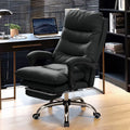 Comfortable Office Chair High Back Executive Desk Chair Leather Computer Gaming Chair Swivel Office Chairs with Footrest