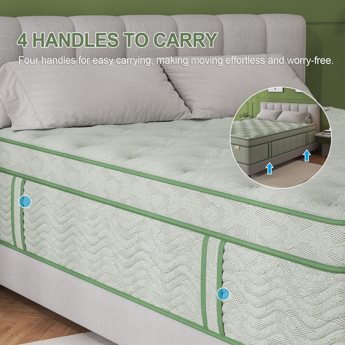 Viscountess 14inch Queen Mattress with Gel Memory Foam Medium Firm Euro Top Hybrid Mattress Queen Size in a Box,Adult