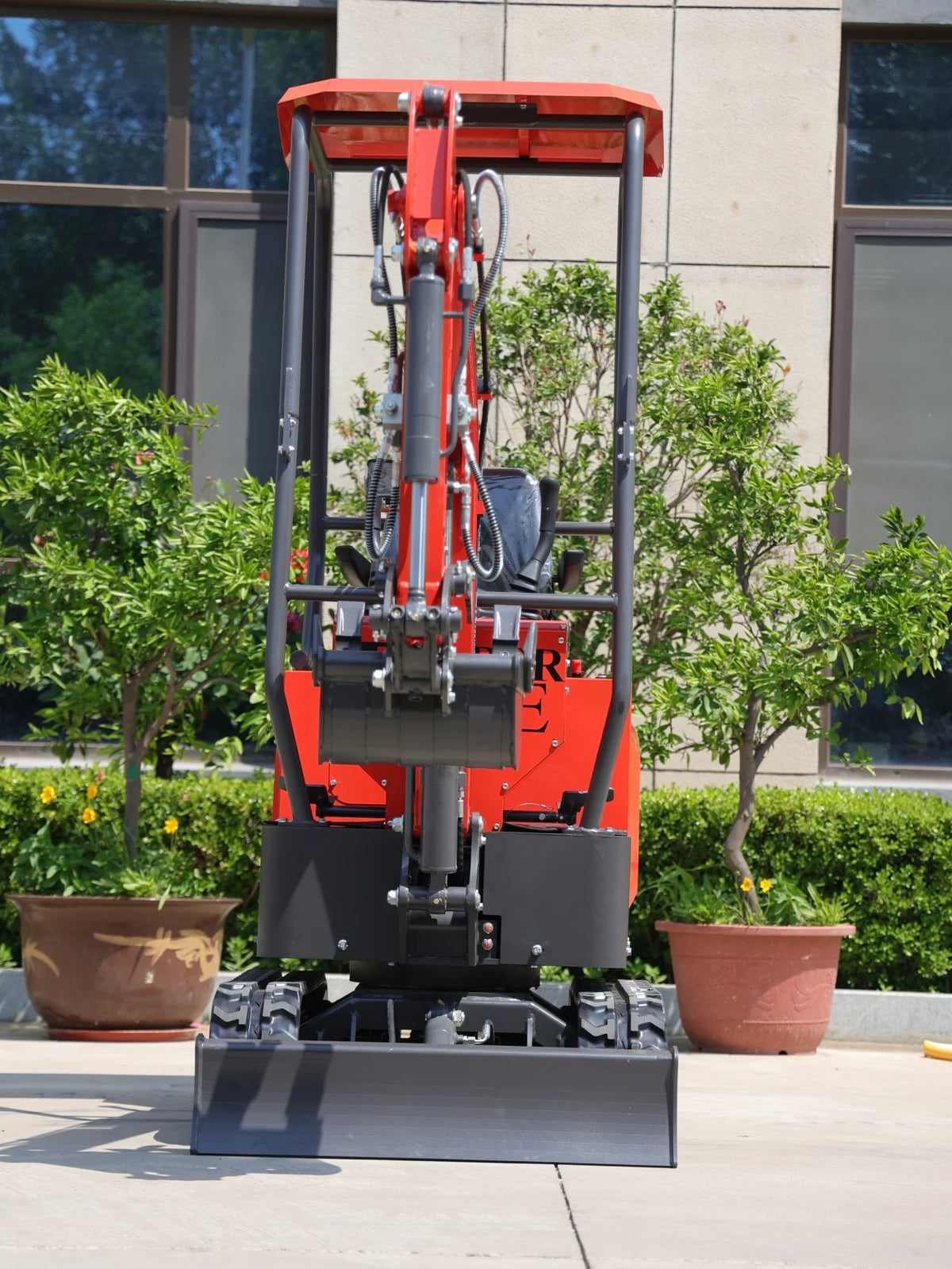 TYPHON TERROR ONE STORM 1-Ton Mini Excavator with Canopy, Hydraulic Thumb, and 13.5hp Engine