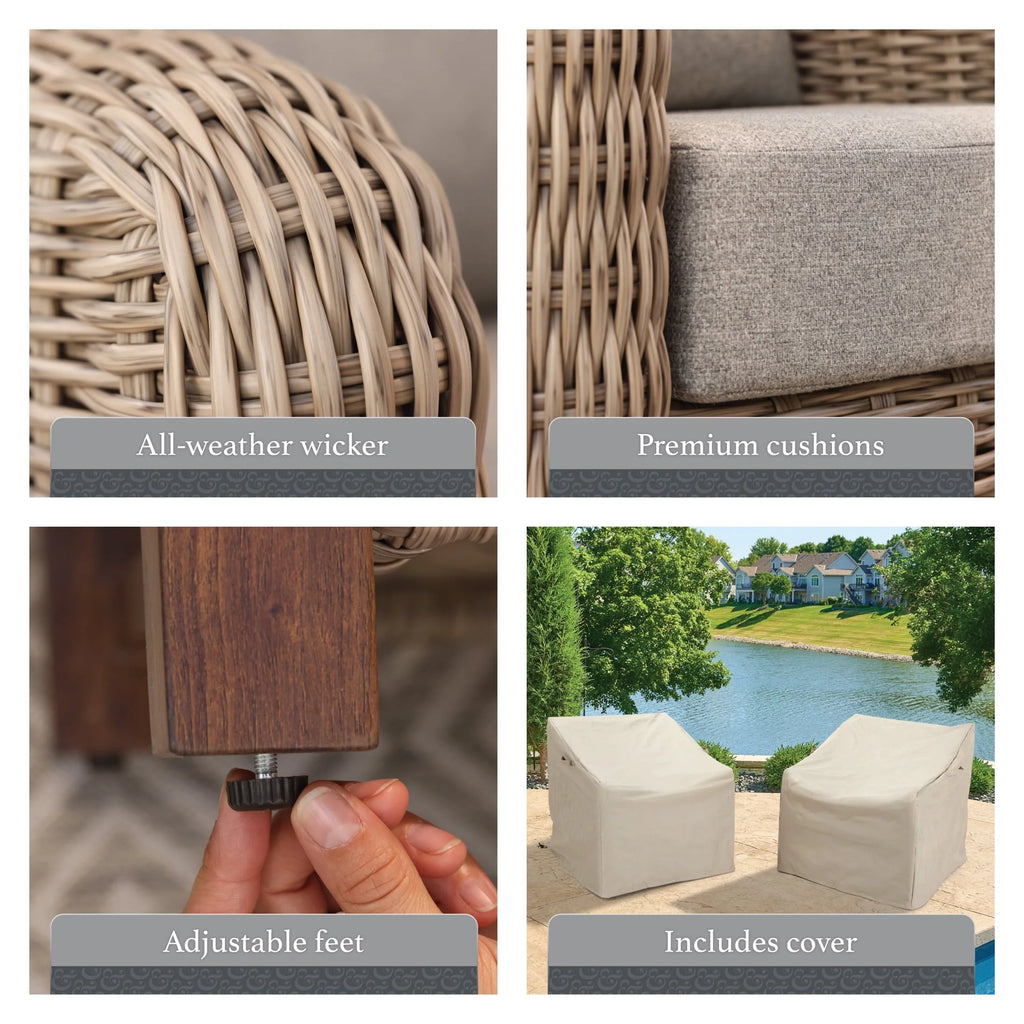 Better Homes & Gardens Bellamy 2-Pack Lounge Chairs with Patio Cover