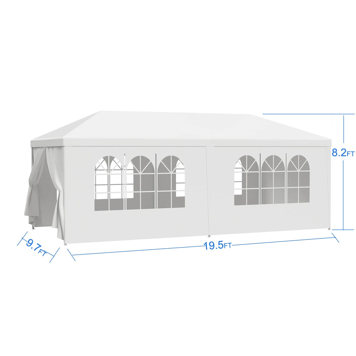 10'x20' Canopy Tent Wedding Party Outdoor Gazebo with 6 Removable Sidewalls for Weddings and Events