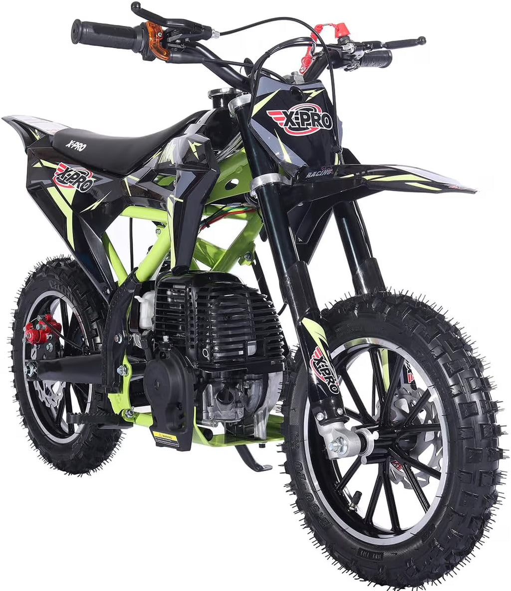 X-Pro Brand New Upgraded Hawk 40cc Gas Powered 4 Stroke Mini Pit Dirt Bike with Pull Start for kids 10" Wheels