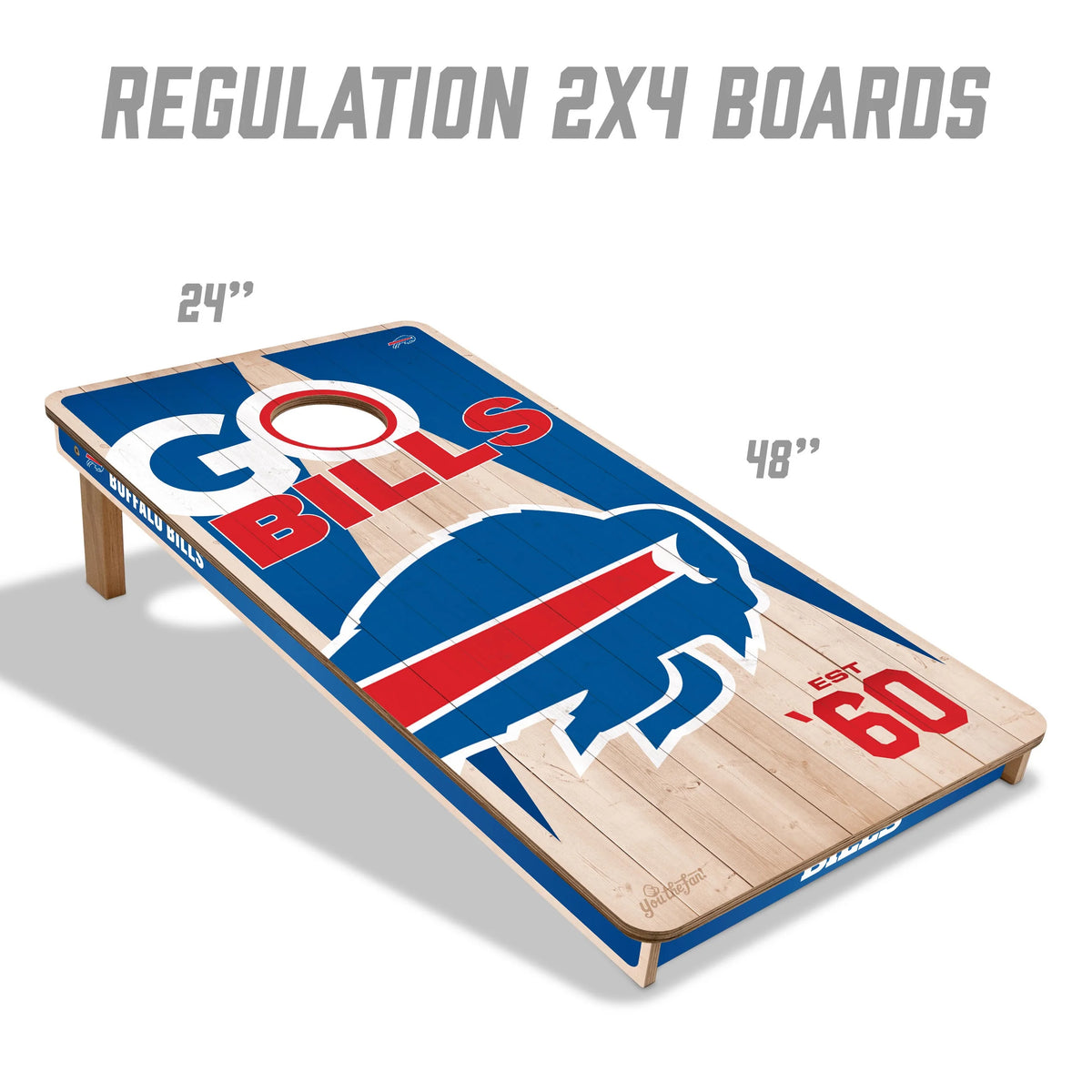 YouTheFan NFL Buffalo Bills 2' x 4' Cornhole Game