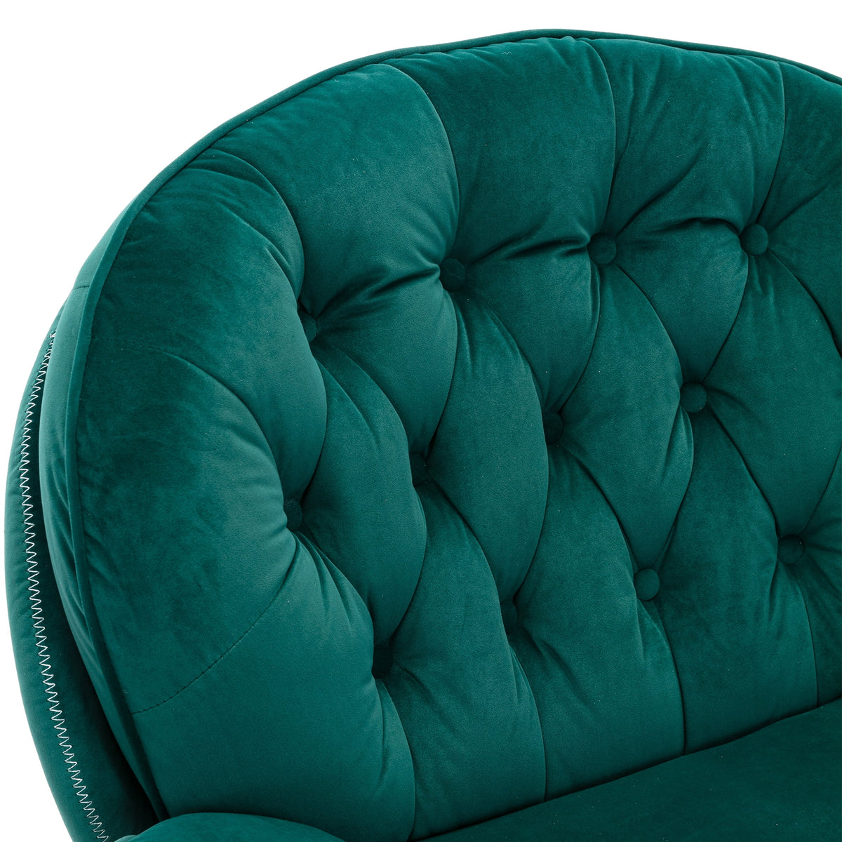 Swivel Accent Chair with Ottoman, Velvet Accent chair with Footrest, Mid-Century Modern Lounge Chair and Ottoman Set, Reading Chair for Living Room, Bedroom, Reading Room, Home Office, Blue