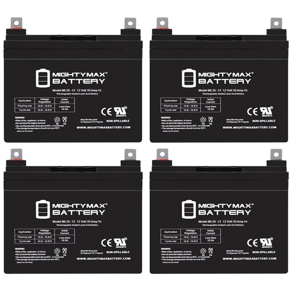 ML35-12 - 12V 35AH Battery for Pride Jazzy Select Electric Wheelchair - 2 Pack