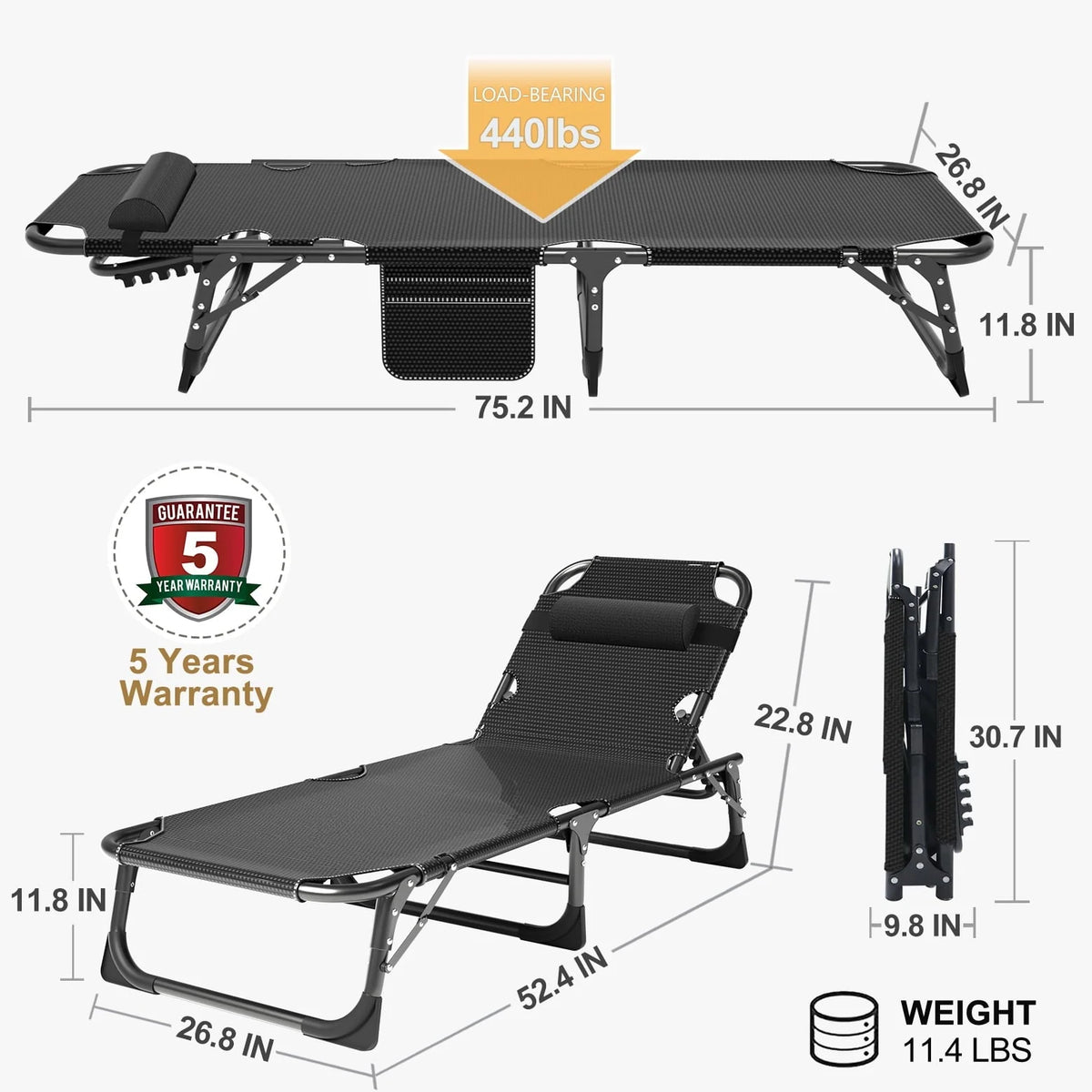 MOPHOTO Portable Beds Frame with Mattress, Folding Camping Cot, Folding Home Guest Beds, Foldaway Rest Cots for Adults Kids, Office Nap Cot, Hideaway Cots
