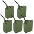 ZENY 5 Gallon Fuel Gas Jerry Can, 5 Pack