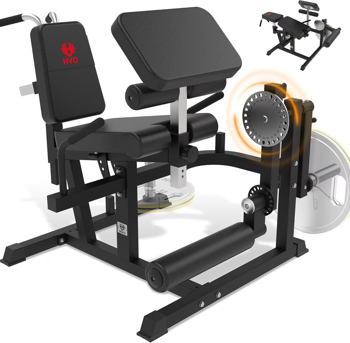 HVO Leg Extension and Curl Machine - Leg Extension Machines for Home Gym Leg Hamstring Workout Lying Seated Adjustable