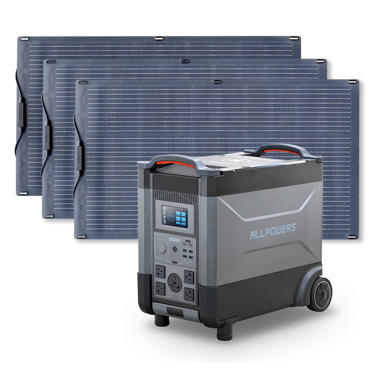 ALLPOWERS R4000 Portable Solar Generator Kit, 100W Monocrystalline Flexible Solar Panel with 3600 Watt 3600Wh LiFePO4 Portable Power Station, for Camping, Home Backup, RV,  [Shipping Separately]
