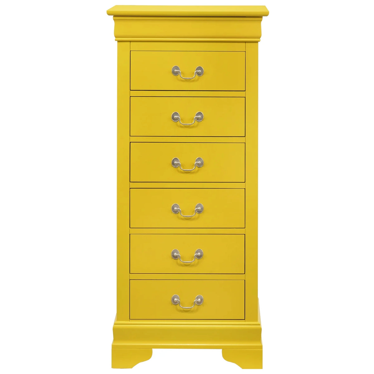 Glory Furniture Louis Phillipe 7 Drawer Lingerie Chest in Cherry