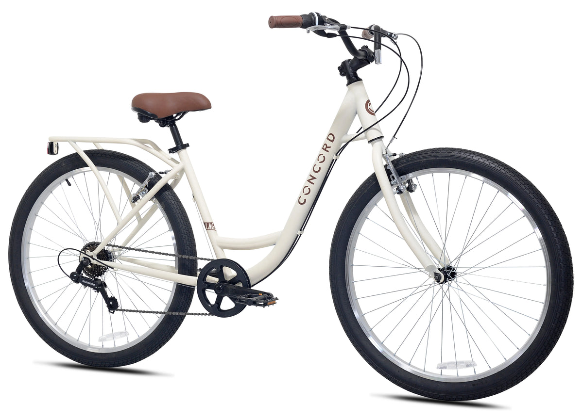27.5" Concord Laguna Comfort Bicycle, 27.5" Wheels, Fits Adult Riders 5'4"-6'2", Unisex, Cream