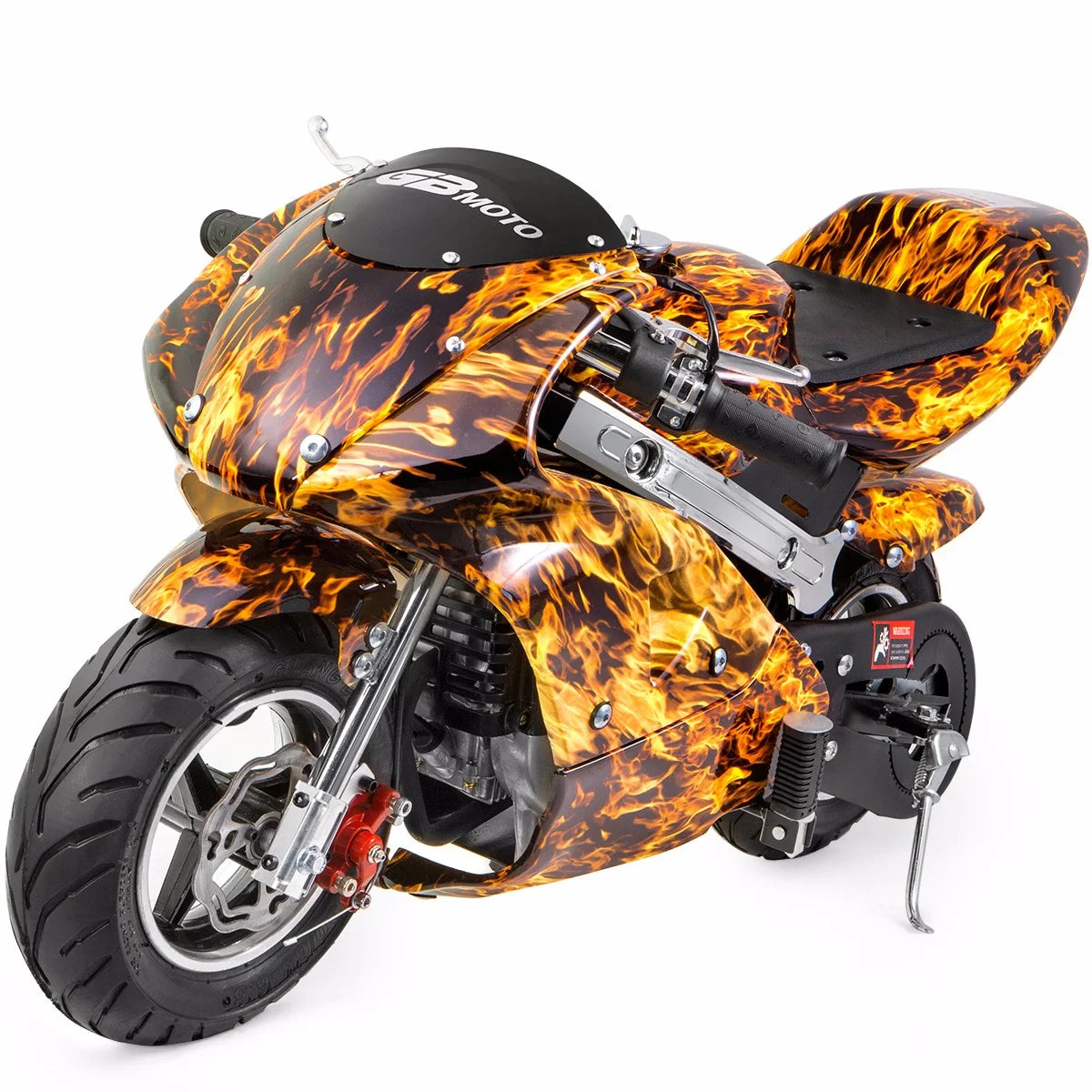 XtremepowerUS 40cc 4-Stroke Pocketbike, EPA Gas Motorbike for Kids, Dual Brake, Ride On Toy, Blue