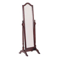 Cabot Rectangular Cheval Mirror with Arched Top Merlot