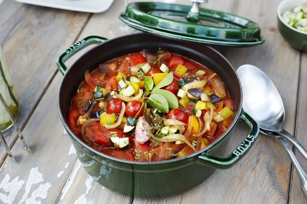 Staub Cast Iron 7-qt Round Cocotte - Grenadine