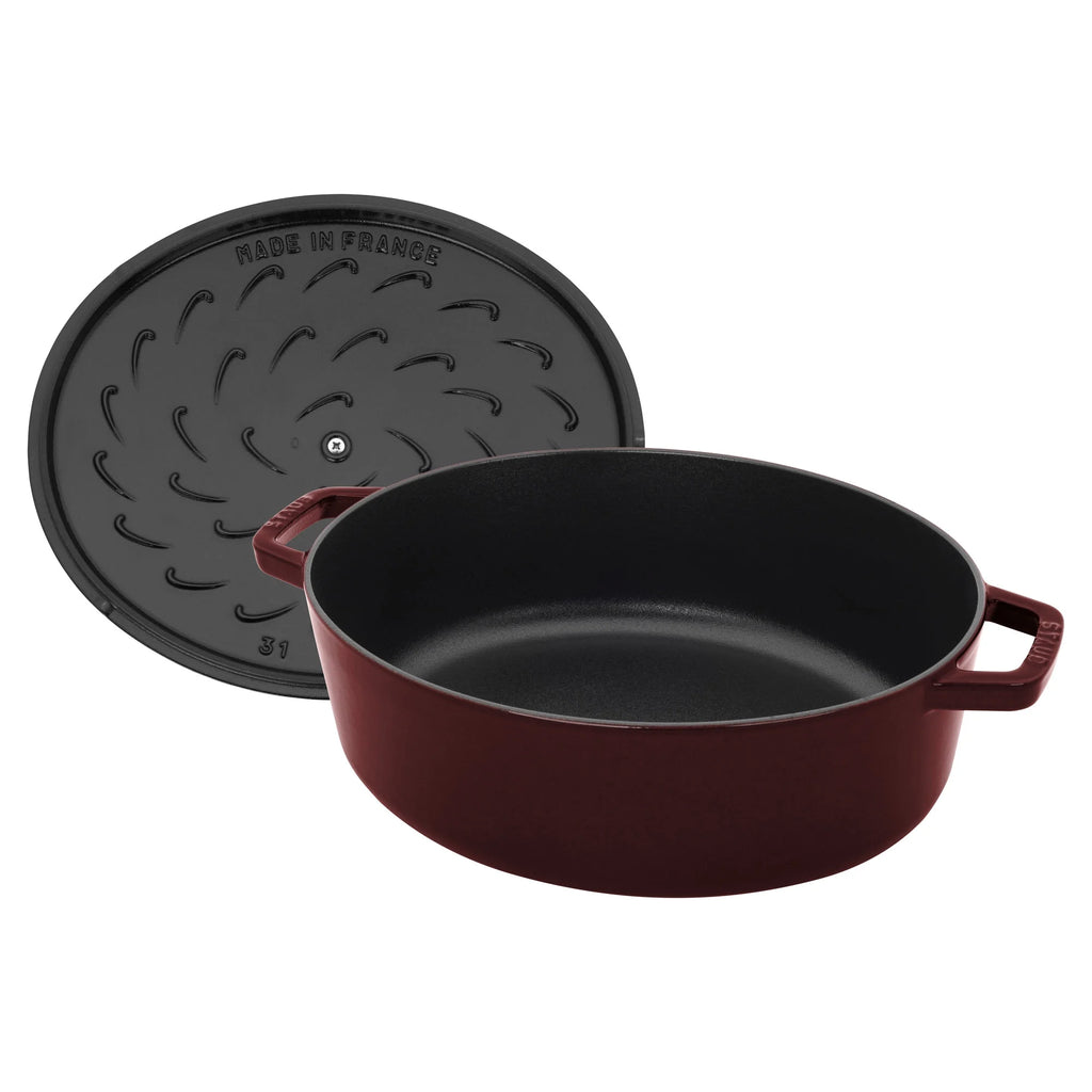 Staub Cast Iron 6.25-qt Shallow Oval Dutch Oven - Citron