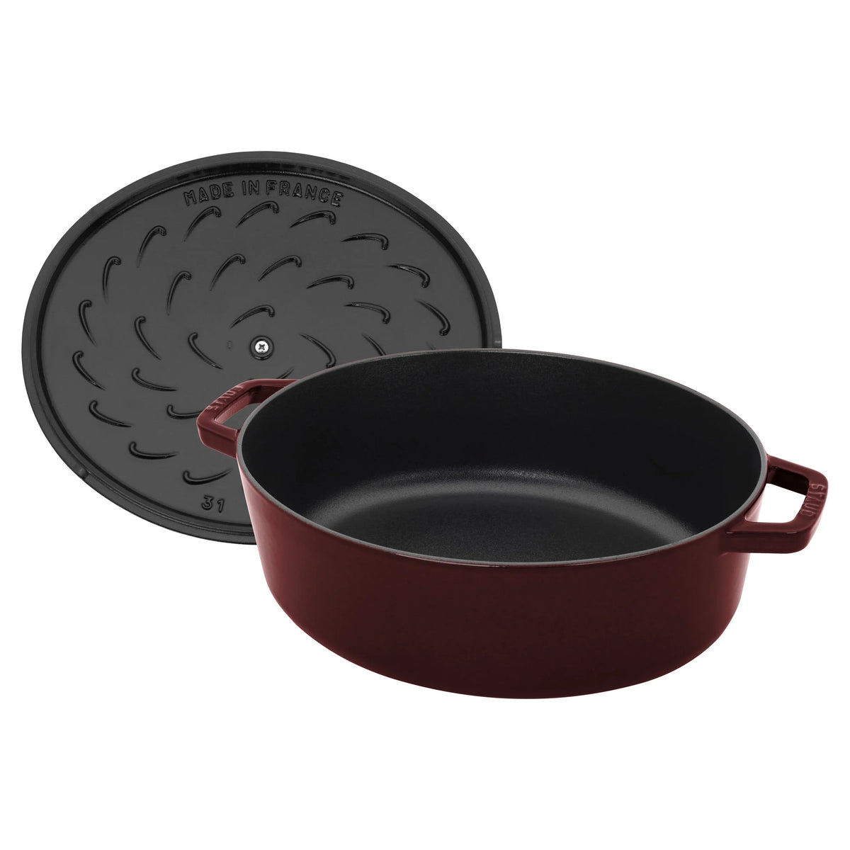Staub Cast Iron 6.25-qt Shallow Oval Dutch Oven - Citron