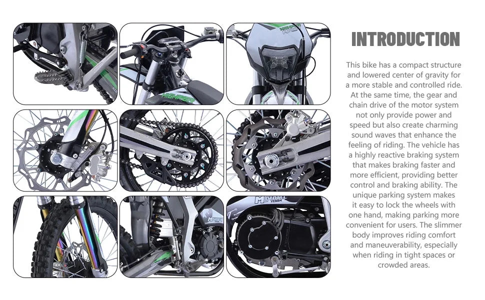 MotoTec Venom 72v 12000w Electric Dirt Bike White