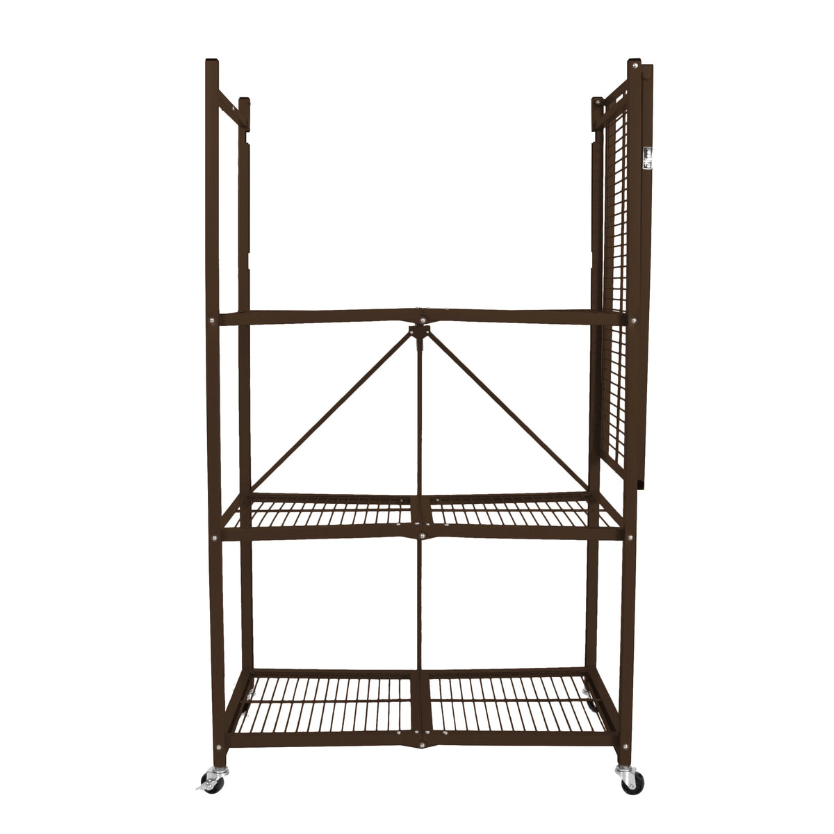 Origami 2-Pack R5 Series Heavy-Duty 4-Tier Foldable Steel Shelf, Pewter