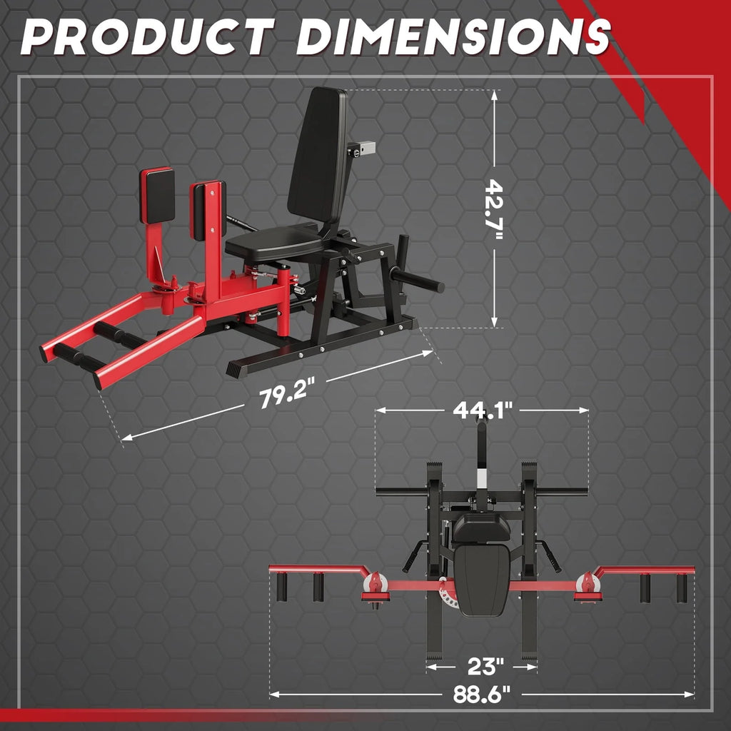Syedee Hip Abductor Machine, Plate-Loaded Inner and Outer Thigh Machine, Thigh Master Hip Trainer, Hip Thrusters for Home Gym