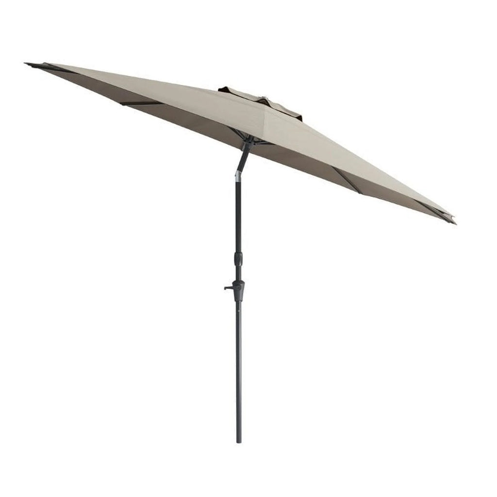 CorLiving 10 Foot Wind Resistant Patio Umbrella, Outdoor Parasol with Crank Tilt, Round Market Umbrella for Patio, Umbrella with Crank, Tilt Umbrella, Outdoor Umbrella, Turquoise