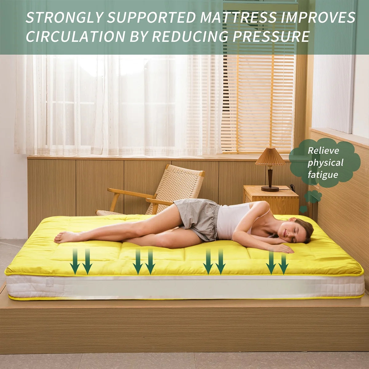 Futon Mattress, Padded Japanese Floor Mattress Quilted Bed Mattress Topper, Extra Thick Folding Sleeping Pad, Dark Grey, Twin