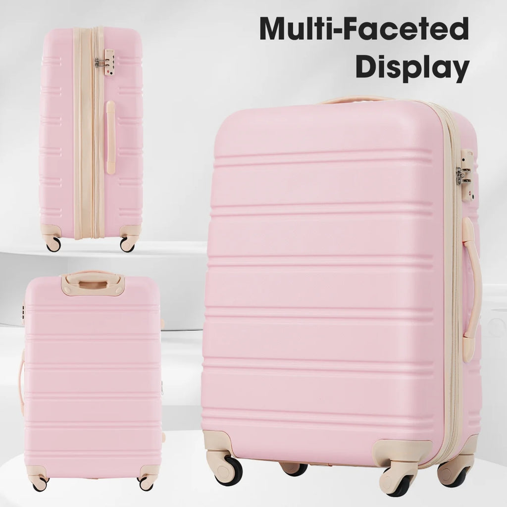 Luggage Sets 3 Piece, Hardside Expandable Ultra Durable PC Lightweight Carry On, Travel Suitcase Set with TSA Lock Spinner Wheels, Multicolor Purple