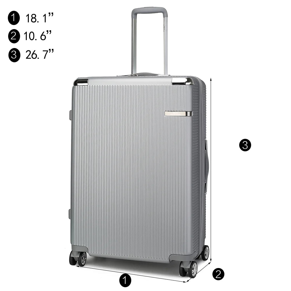 MKF Collection Felicity Extra Large & Large Hardside Luggage 2 pcs, Luxurious Travel Suitcase by Mia K - Rose Gold