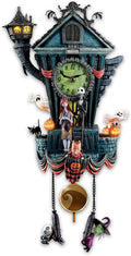 The Bradford Exchange The Nightmare Before Christmas Cuckoo Clock, 21 inches, Musical, Light-Up, Limited Edition