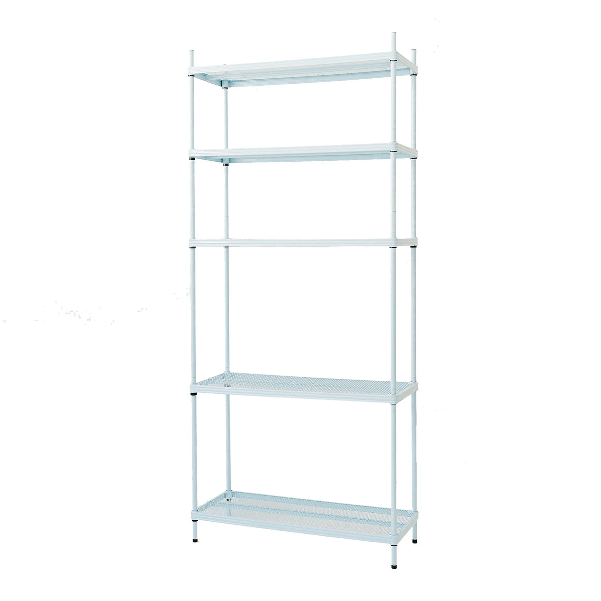 Design Ideas MeshWorks 5 Tier Steel Storage Shelving Unit Bookshelf, Green