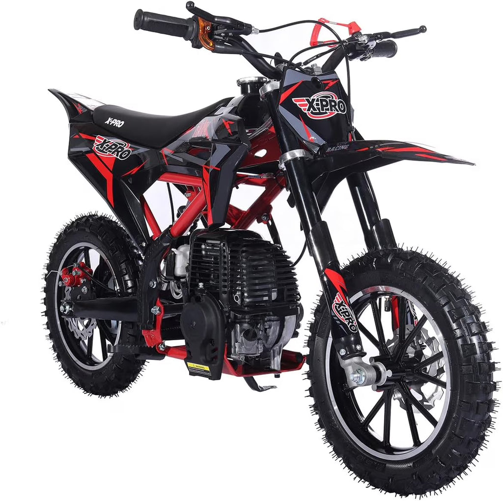 X-Pro Brand New Upgraded Hawk 40cc Gas Powered 4 Stroke Mini Pit Dirt Bike with Pull Start for kids 10" Wheels