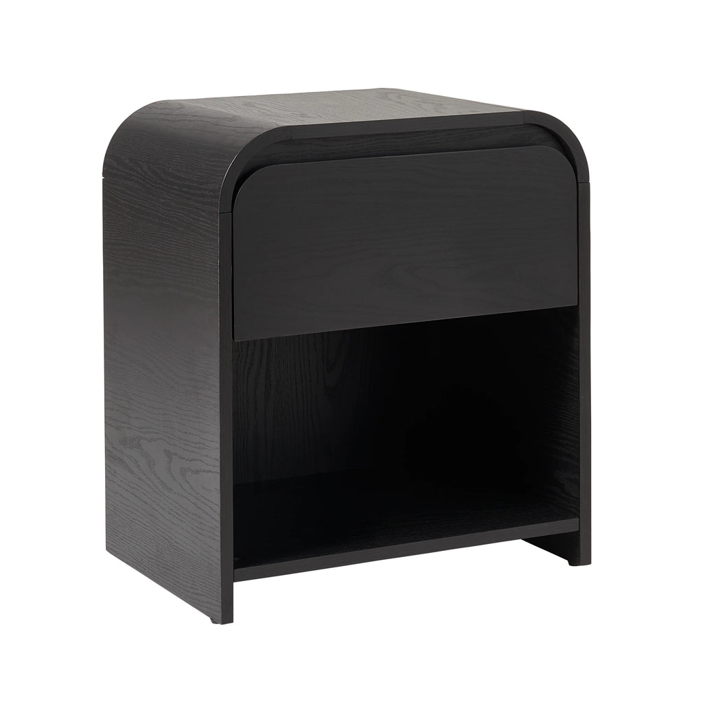 Better Homes & Gardens Juliet Nightstand with USB, Rich Black Finish