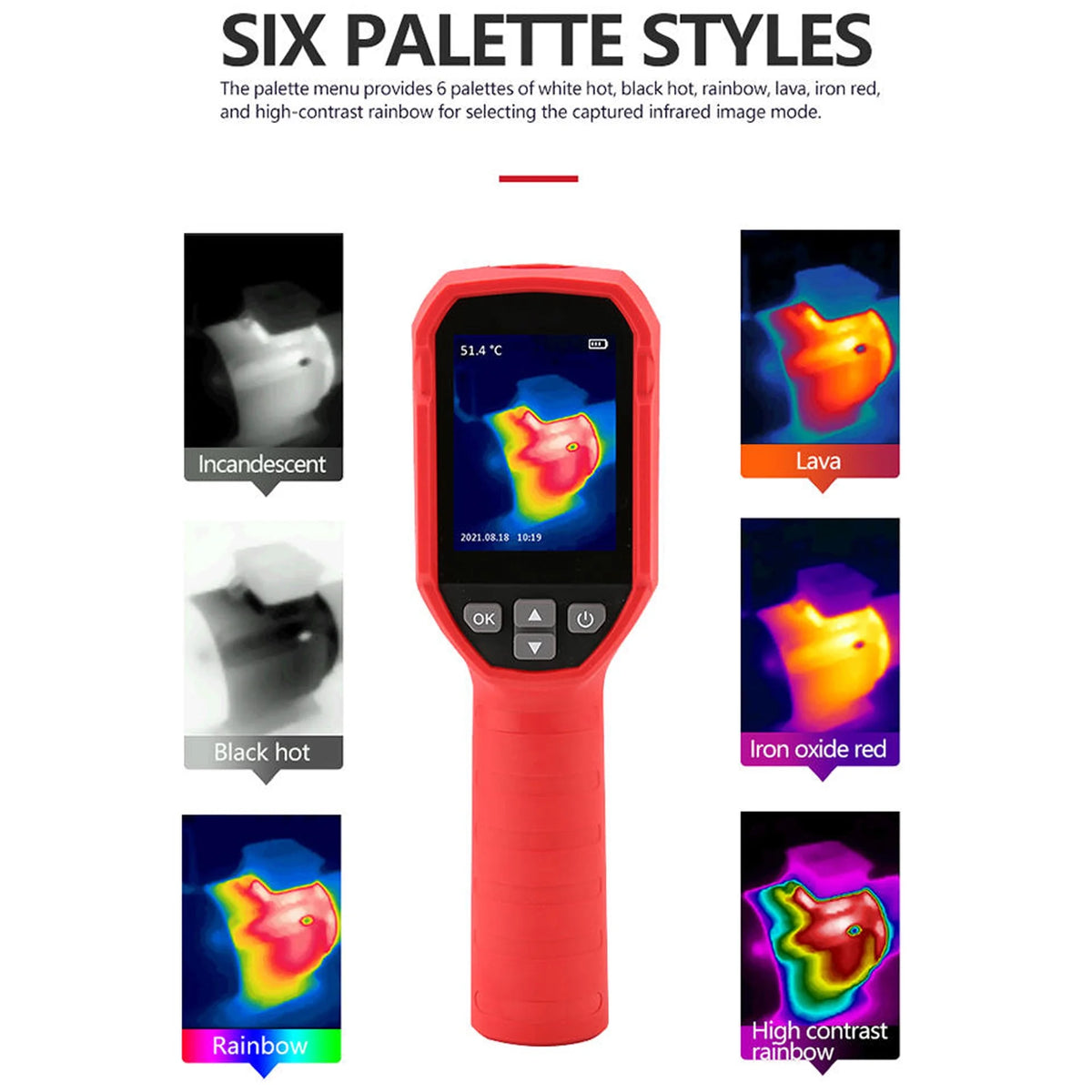 UNI-T UTI120S Thermal Imaging Camera 120x90 IR Resolution 10800 Pixels -20~400�� 2 Meter Drop Durability IP54 Rechargeable 16GB MicroSD