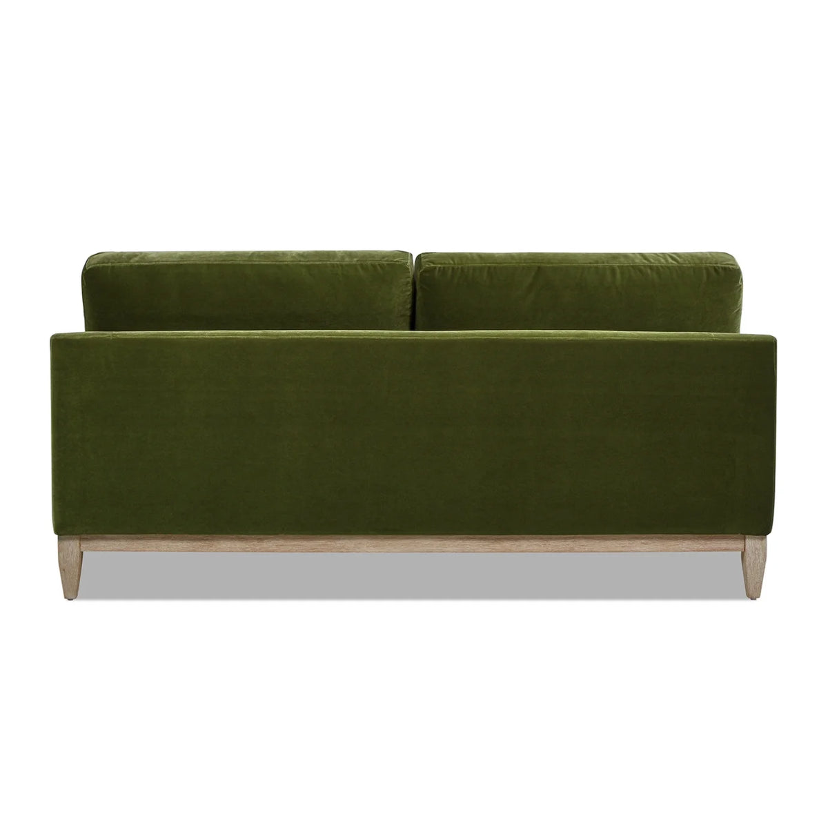 Velvet Sofa Couch, Mid Century Modern 75.5 inch 3-Seater Sofa with Back Cushions and 2 Bolster Pillows, for Small Space,Bedroom, Apartment, Olive Green