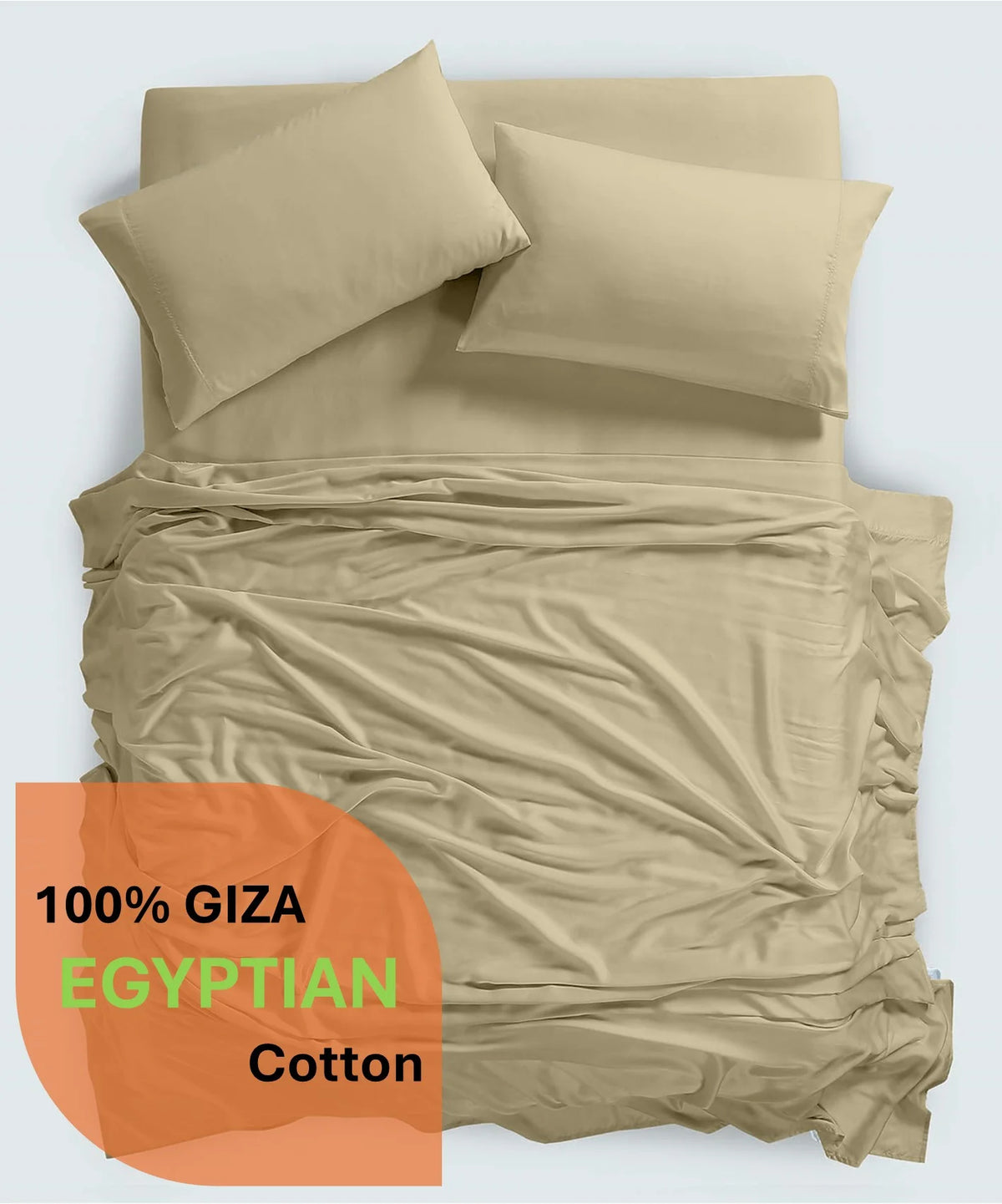 600 Thread Count, 100% Giza Egyptian Cotton Bedding Set, 4-PC Sheets Set, 15 Inch Deep Pocket of Fitted Sheet, Soft Sateen Weave Breathable - Black, Twin