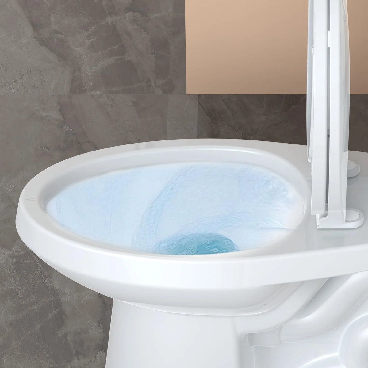 TROPOW Toilet, Two-Piece Toilet, ADA Toilet with Dual Flush, Elongated Toilets for Bathrooms with Soft Close Seat, Universal Height,White