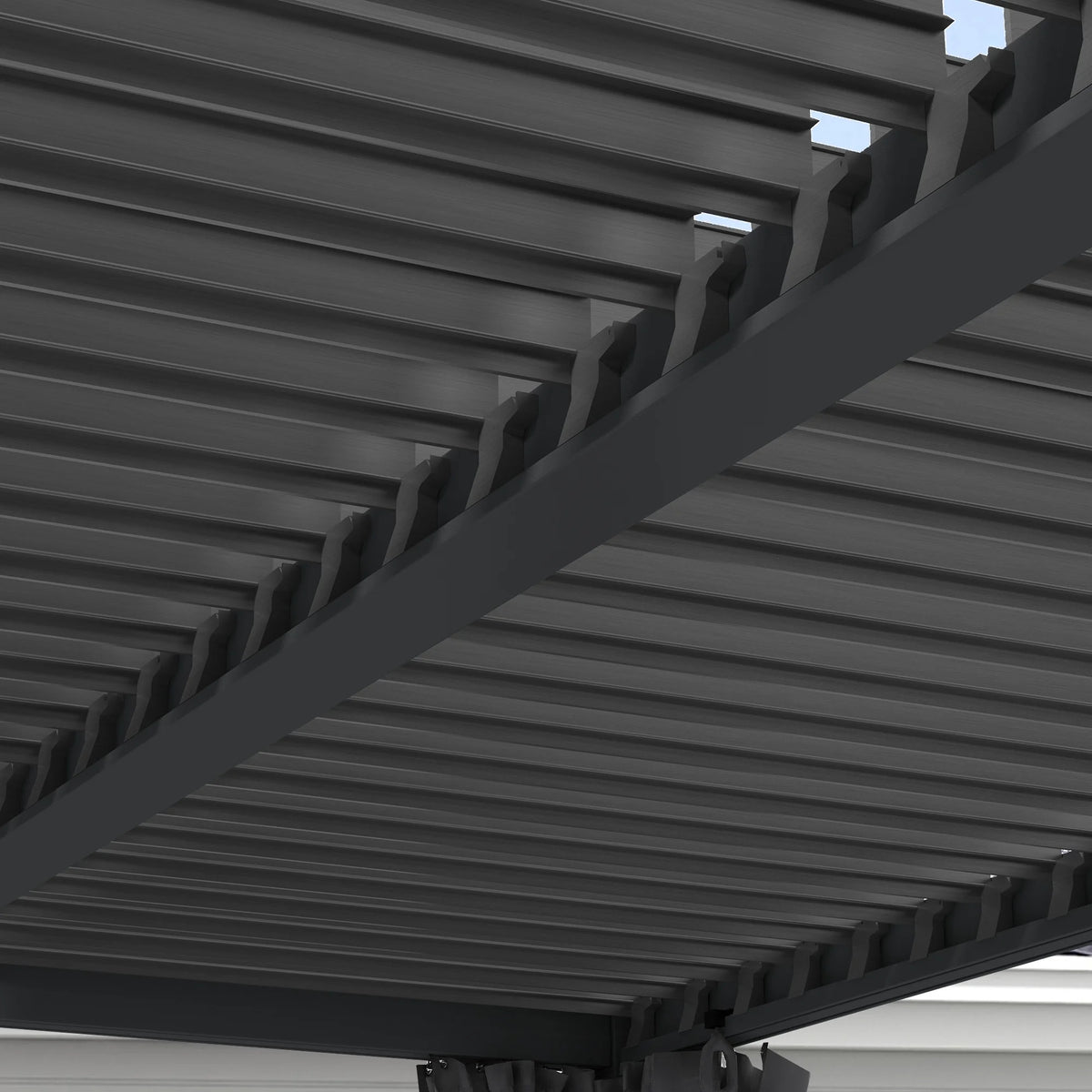 Outsunny 10'x13' Aluminum Pergola with Adjustable Louvered Roof, Gray