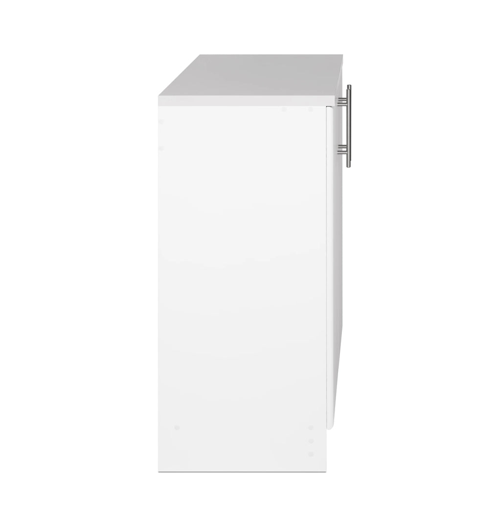 Prepac Elite Home Storage White Base Cabinet with Melamine Countertop