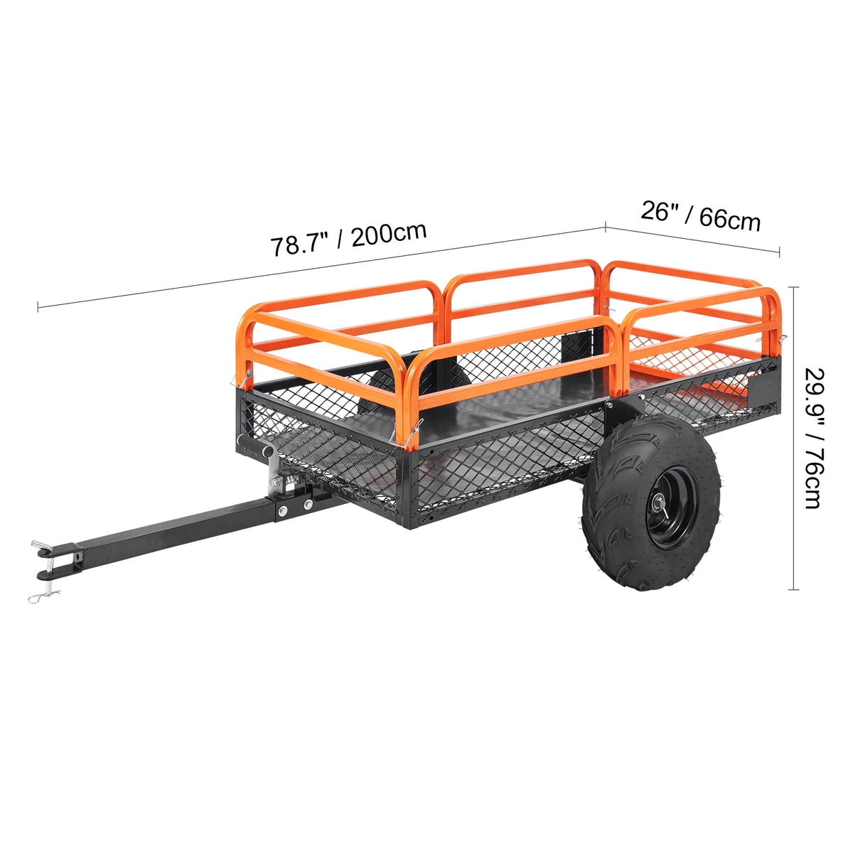 BENTISM Dump Trailer Tow Behind Dump Cart, 1500 lbs 15 Cu. Ft, Steel Construction Garden Utility Trailer with Removable Sides for Riding Lawn Mower Tractor