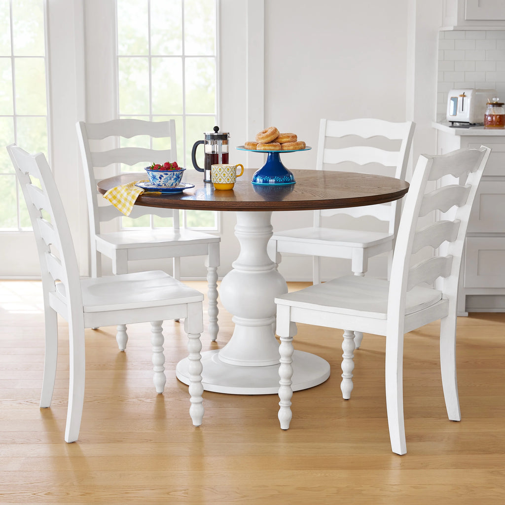 Pioneer Woman Harper Solid Wood Dining Chairs, 2 Pack, White