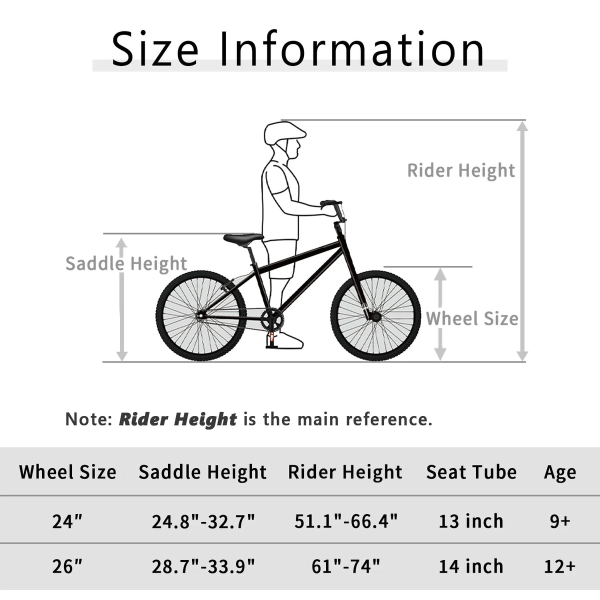 cubsala 24 Inch BMX Race Bike Trident Bicycles Beginner-Level to Advanced Riders with 2 Pegs Trick Cycling and Professional Riding, Black