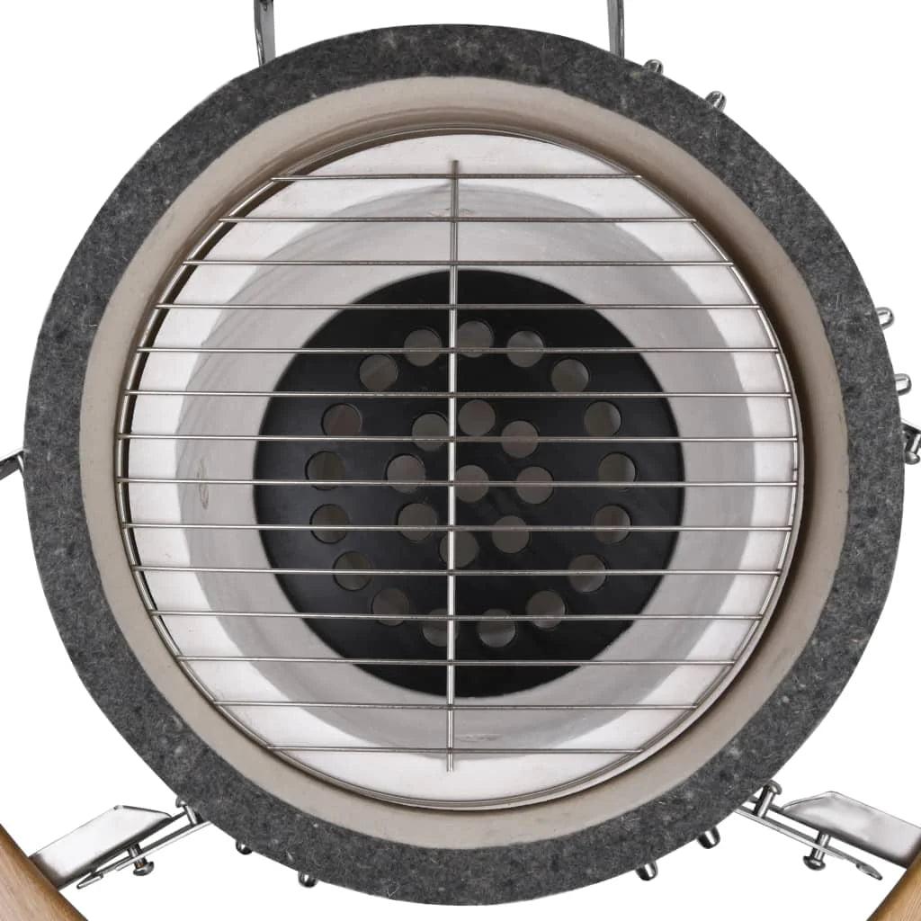vidaXL Kamado Barbecue Grill Smoker Ceramic 17.3"