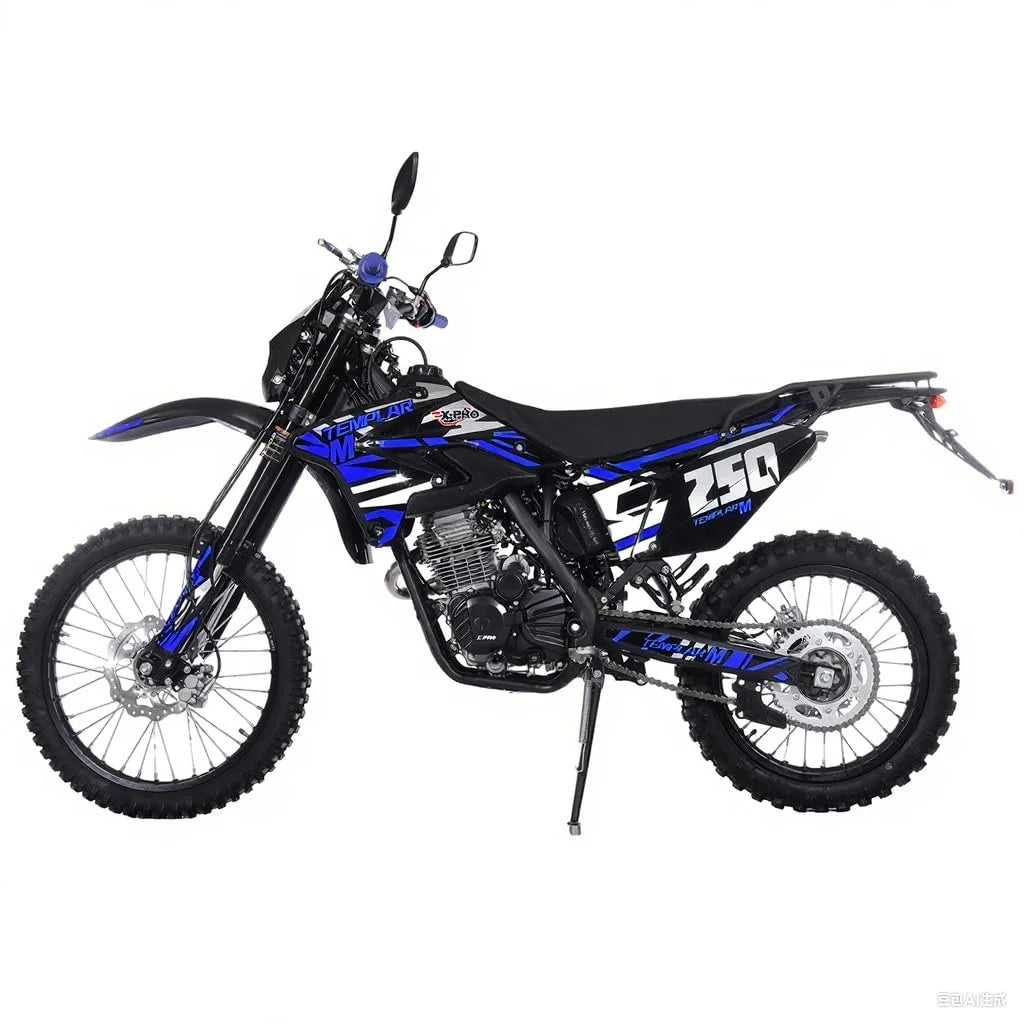 X-Pro Templar M 250cc Gas Dirt Bike with Zongshen Engine 5 Speed Pit Bikes Adult Pitbike, Big 21"/18" Wheels!