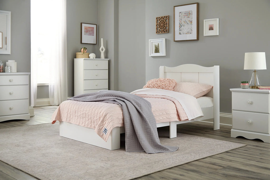Mainstays Storybook Mates Bed, Soft White Finish