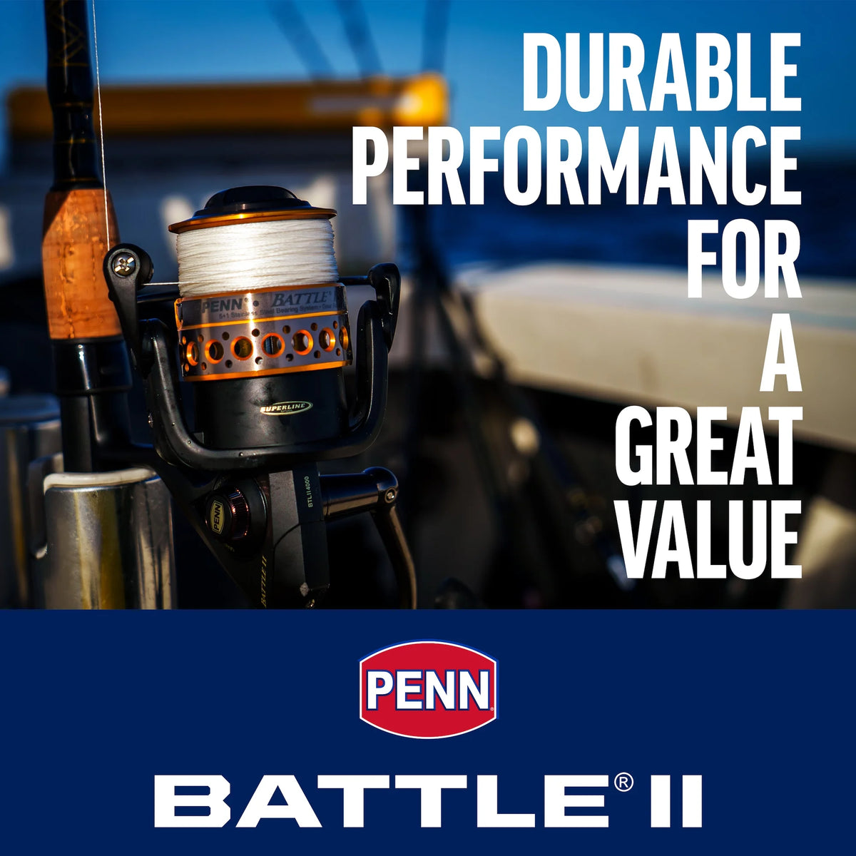 PENN Battle? II Spinning Reel, 5000 Size Fishing Reel